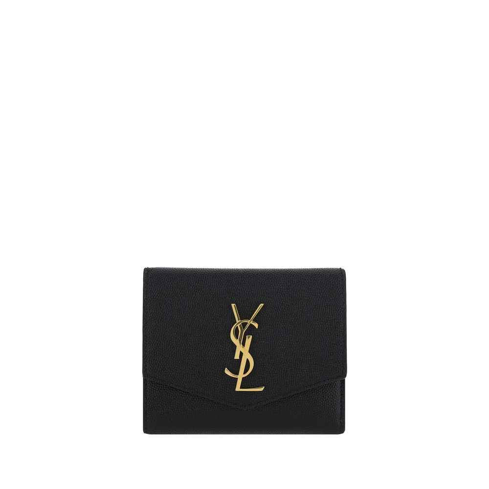 Saint Laurent Black Calf Leather Bos Taurus Wallet