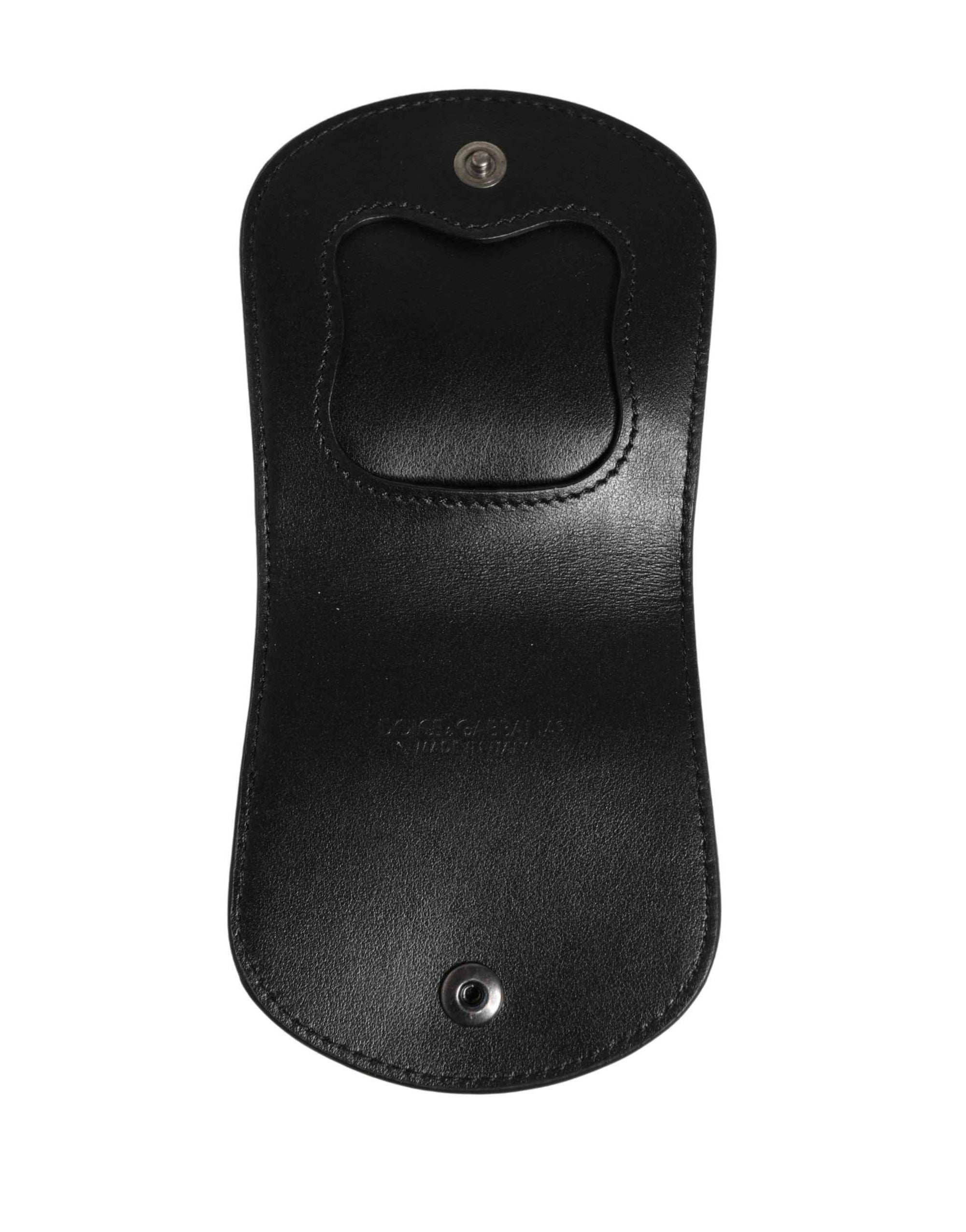 Dolce & Gabbana Black Exotic Skin Condom Case Holder Pocket Wallet