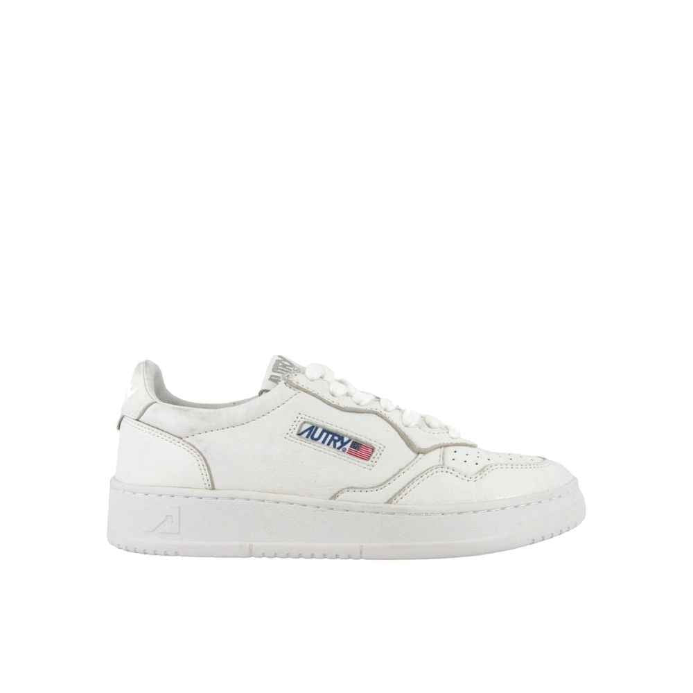 Autry White Leather Low Top Sneakers