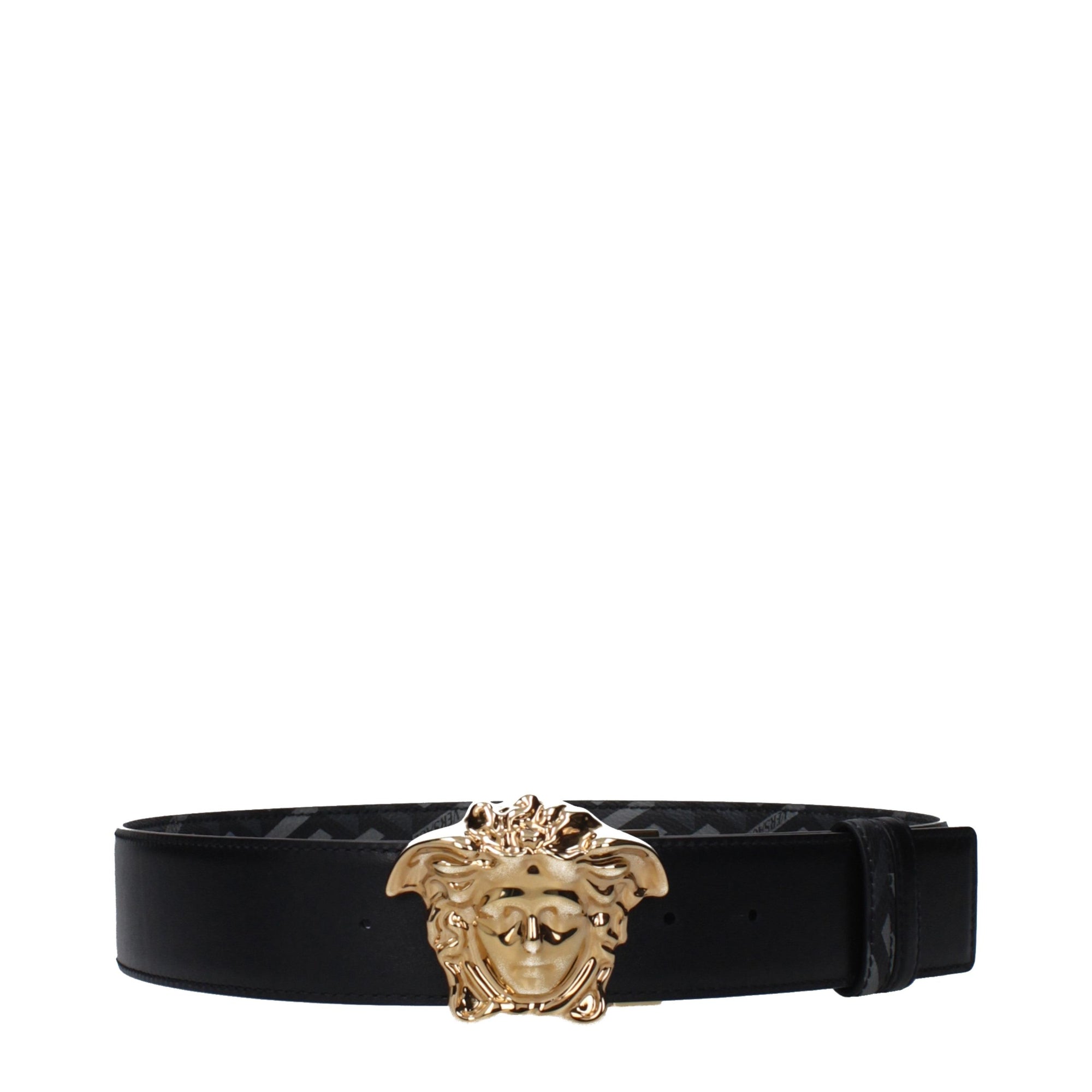 Versace Gray Polyester Regular Belt