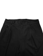 Dolce & Gabbana Black Wool Skinny Men Dress Trouser Pants