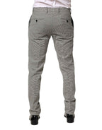 Dolce & Gabbana Gray Cotton Skinny Dress Formal Trouser Pants
