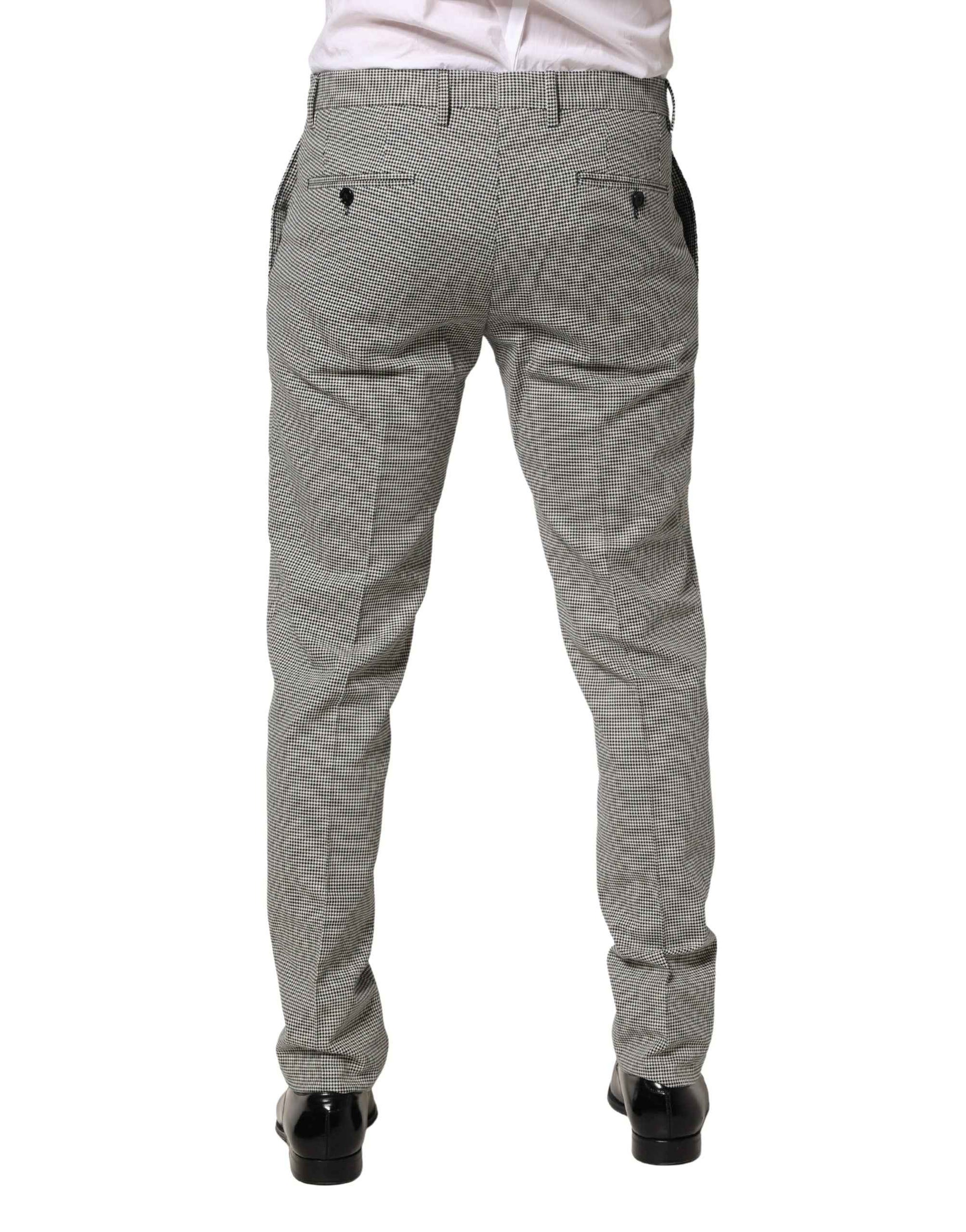 Dolce & Gabbana Gray Cotton Skinny Dress Formal Trouser Pants