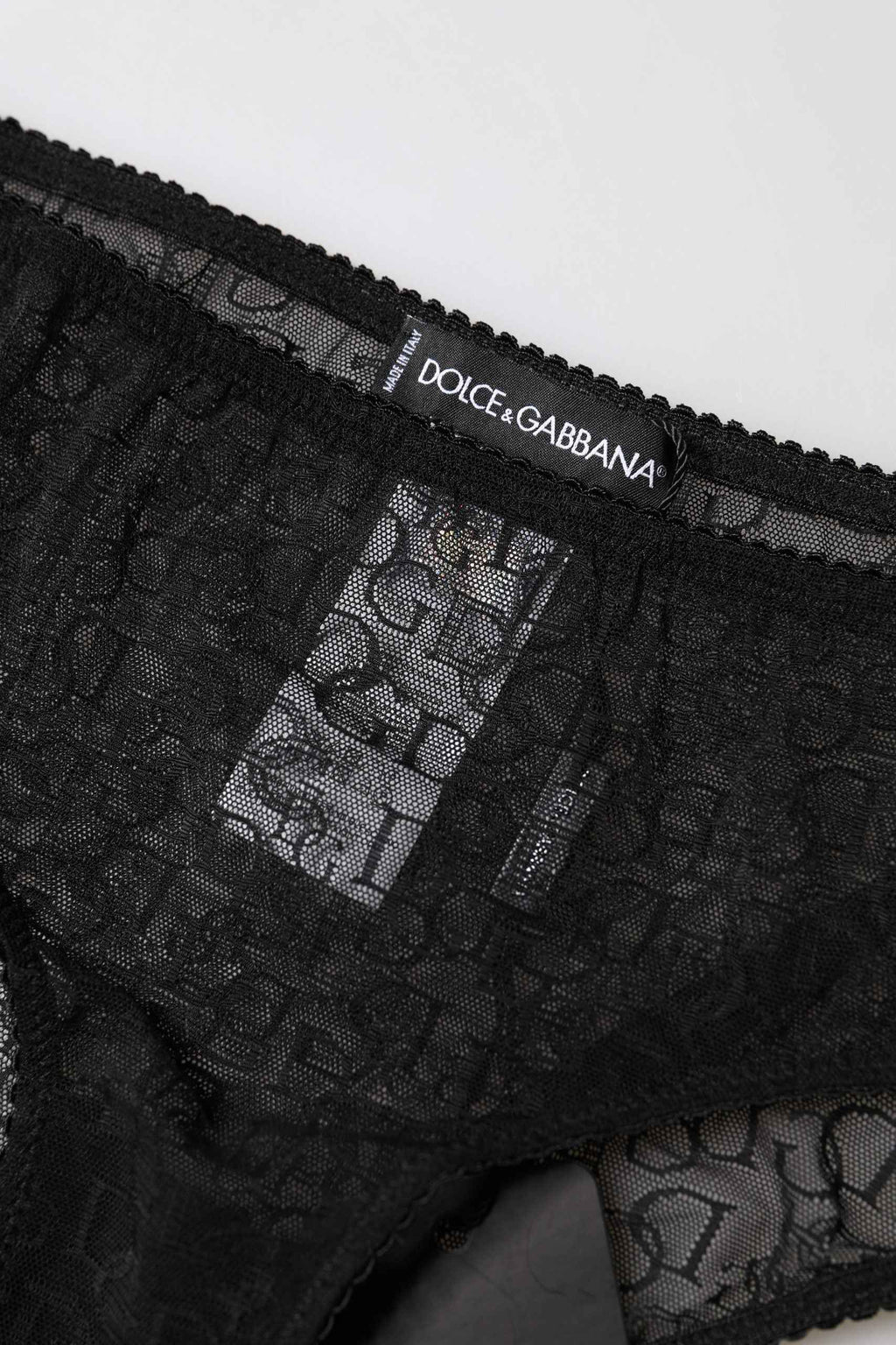 Dolce & Gabbana Black Nylon Stretch Mid Waist Brief Underwear