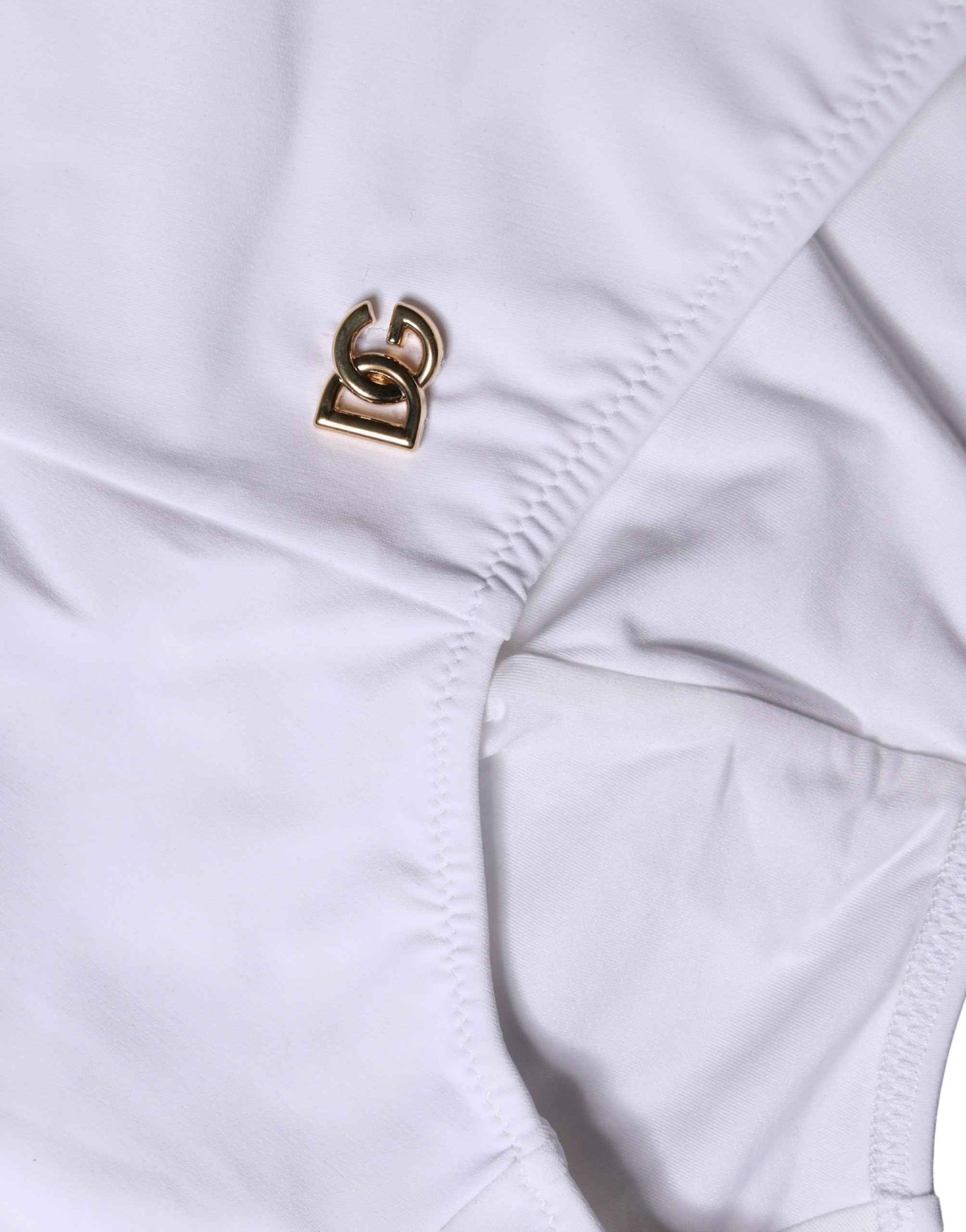 Dolce & Gabbana White Logo Girdle High Waist Panty Underwear