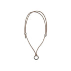 Brunello Cucinelli Black Calf Leather Bos Taurus Necklace