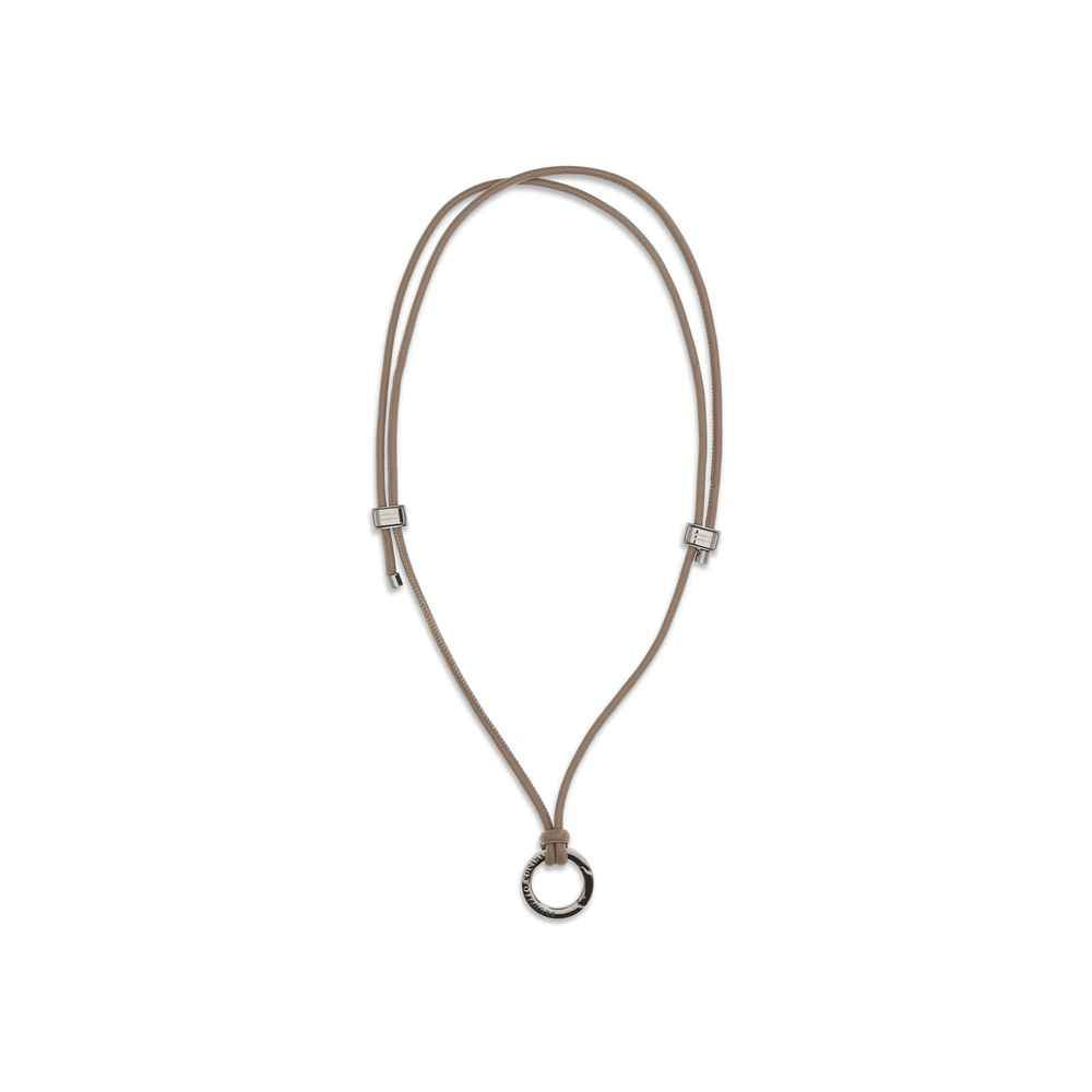 Brunello Cucinelli Black Calf Leather Bos Taurus Necklace