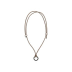 Brunello Cucinelli Black Calf Leather Bos Taurus Necklace