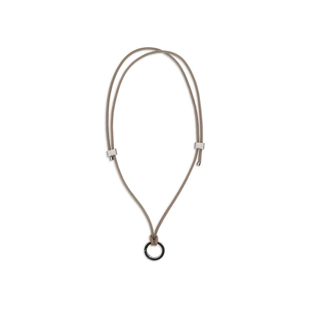 Brunello Cucinelli Black Calf Leather Bos Taurus Necklace