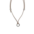 Brunello Cucinelli Black Calf Leather Bos Taurus Necklace