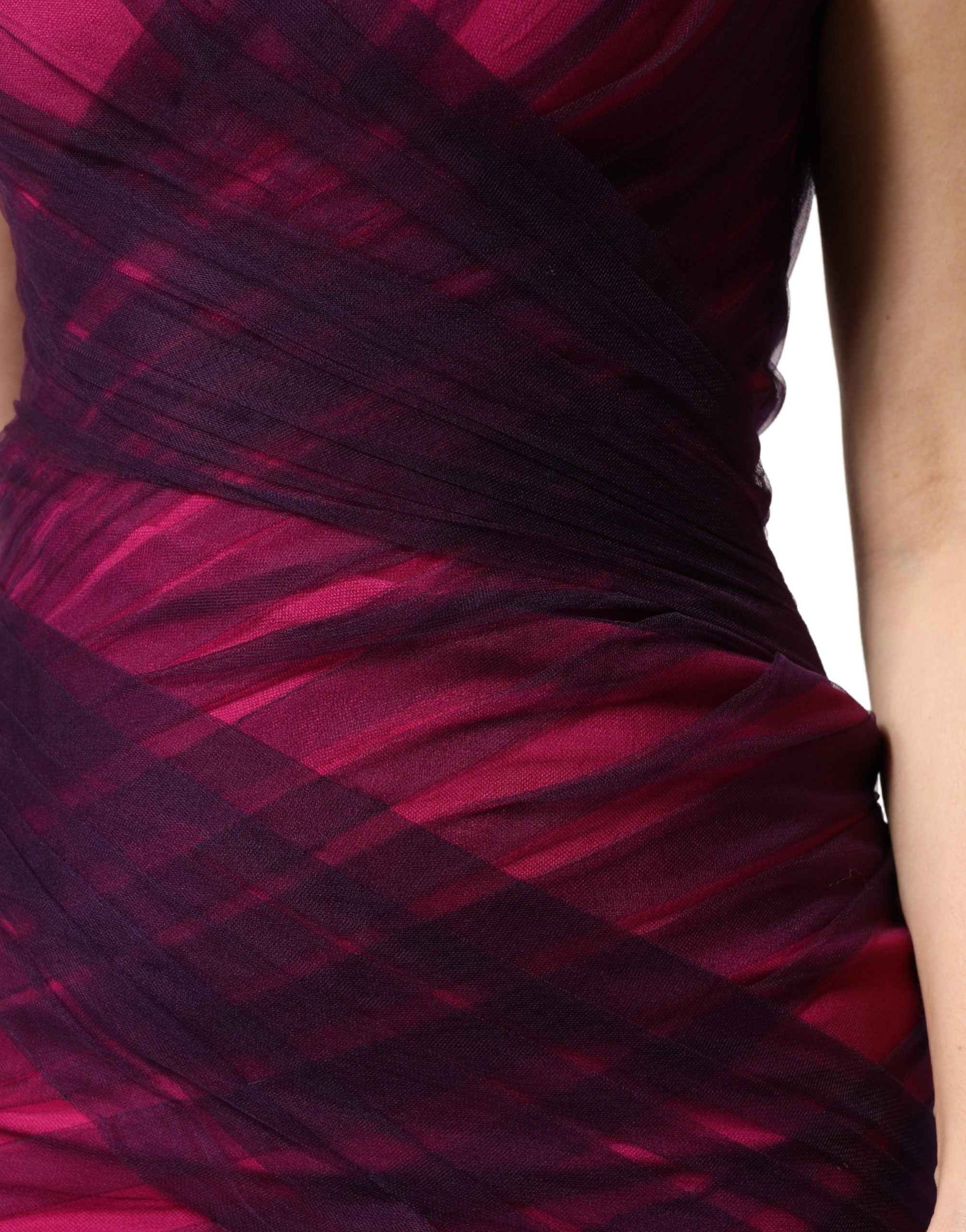 Dolce & Gabbana Pink Black Strapless Sheath Mermaid  Dress