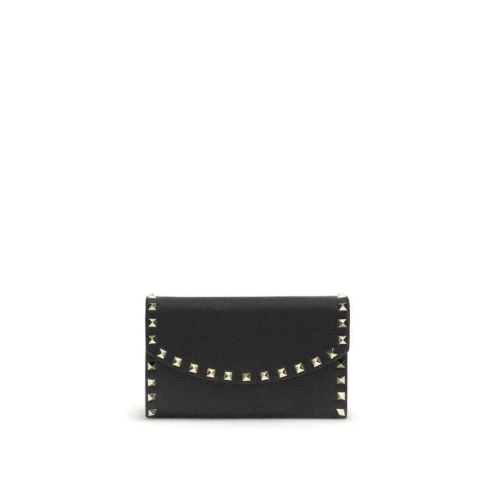 Valentino Garavani Black Calf Leather Bos Taurus Wallet