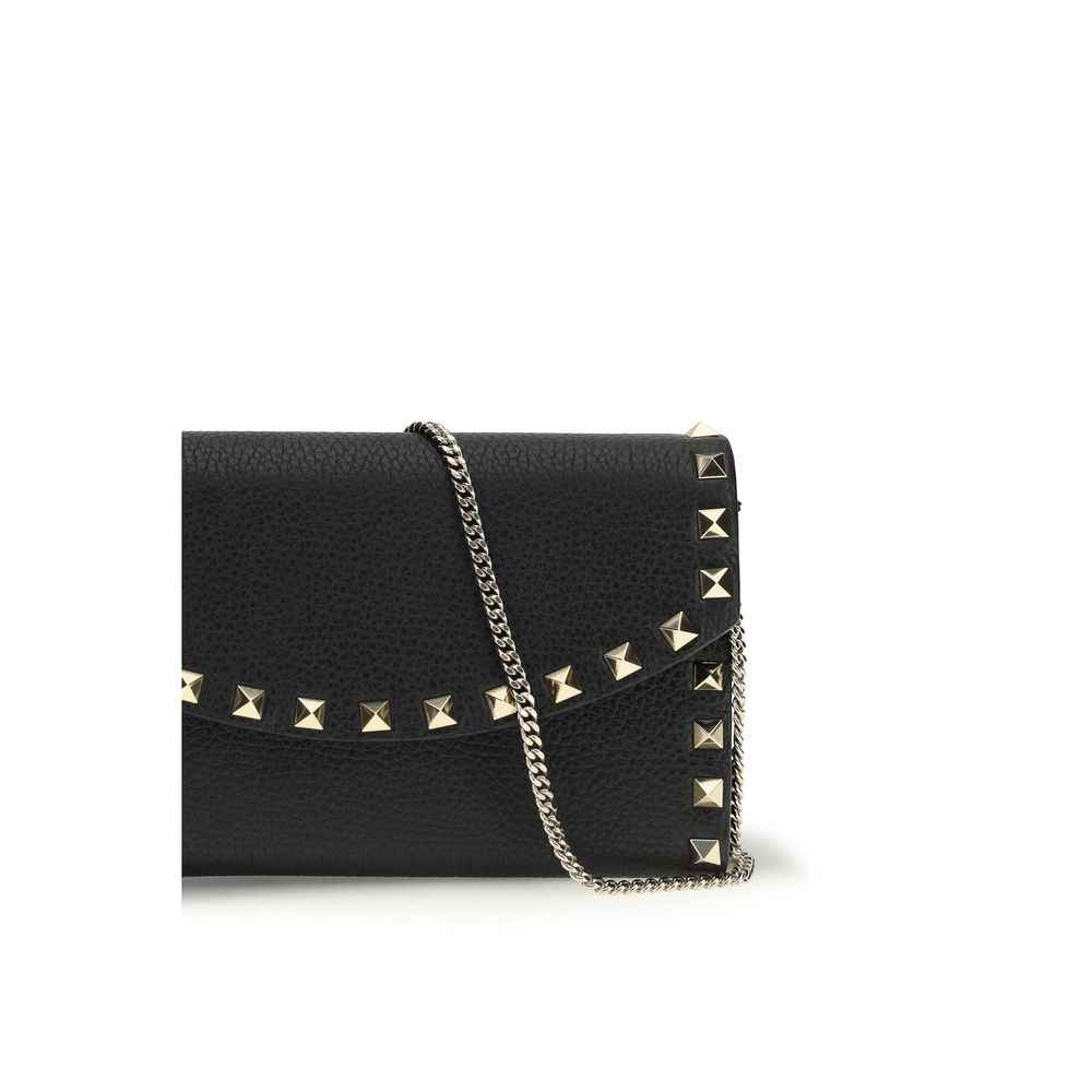 Valentino Garavani Black Calf Leather Bos Taurus Wallet