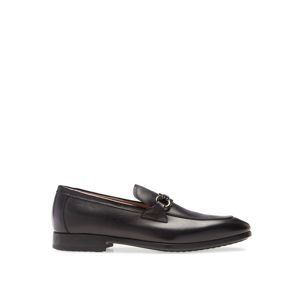Salvatore Ferragamo Black Calfskin Slip-On Loafers