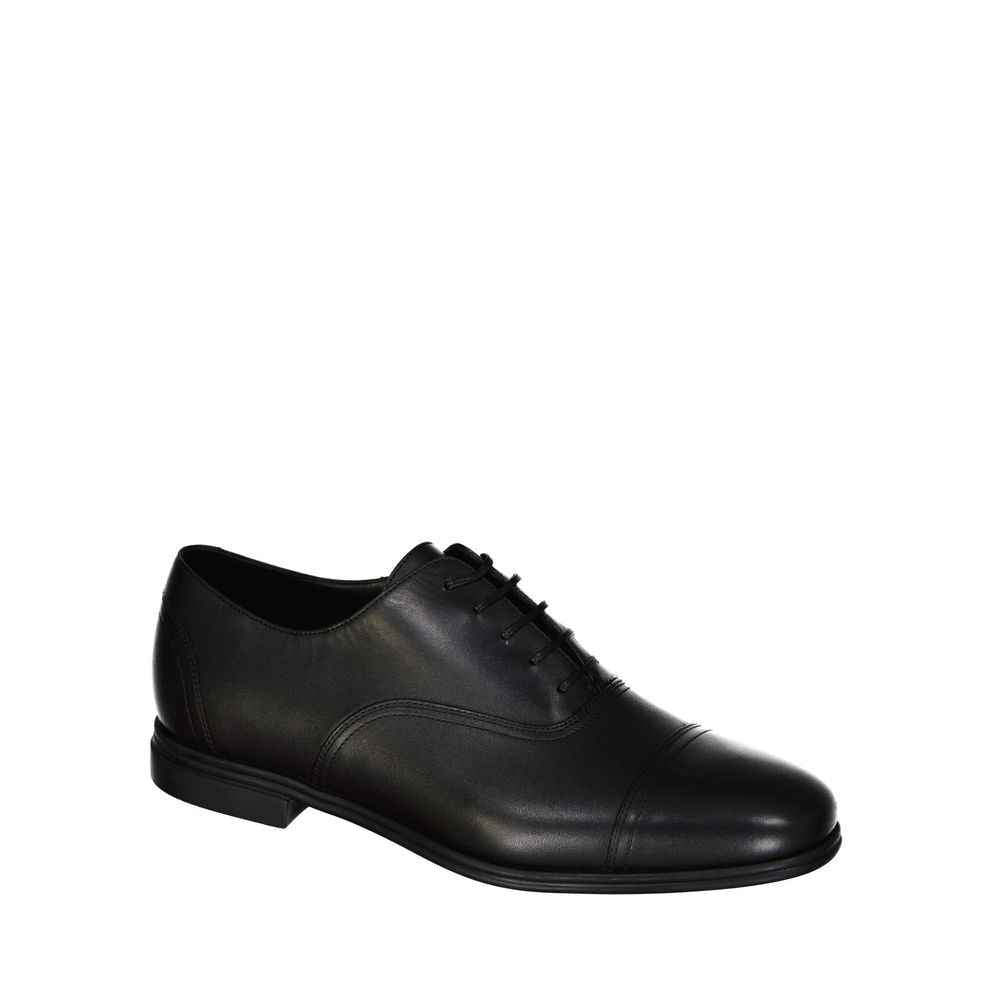 Salvatore Ferragamo Black Leather Oxfords And Derbies