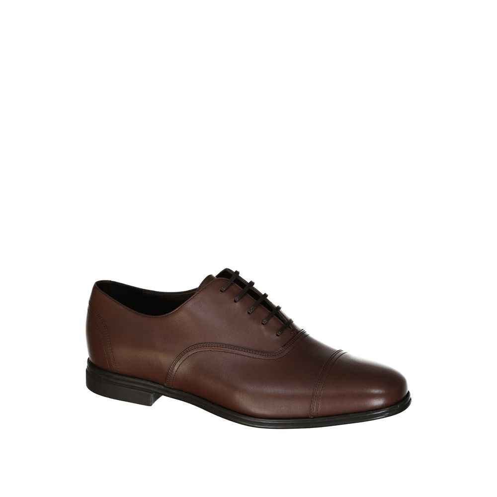 Salvatore Ferragamo Brown Leather Oxfords And Derbies