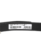Dolce & Gabbana Men Black Classic Leather Metal Buckle Belt