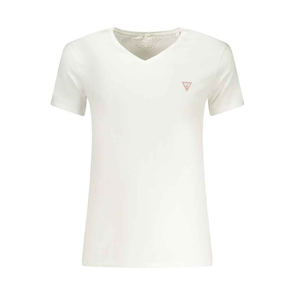 Guess Jeans White Cotton Men's V-Neck T-Shirt