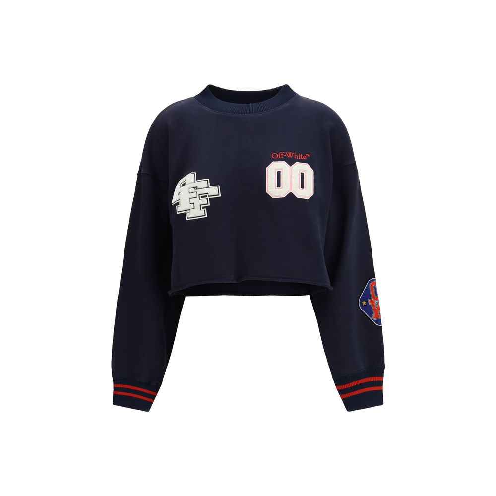 Off-White Blue Cotton Sweatshirt