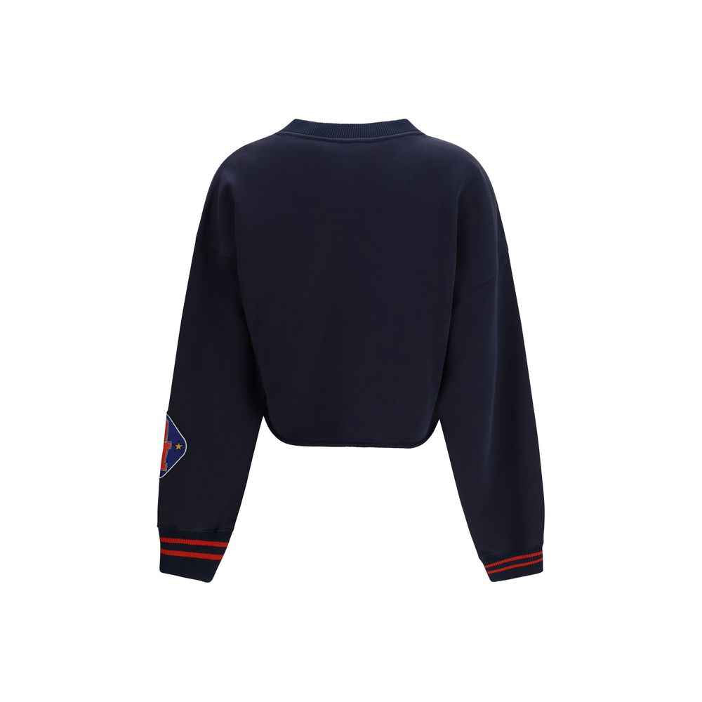 Off-White Blue Cotton Sweatshirt
