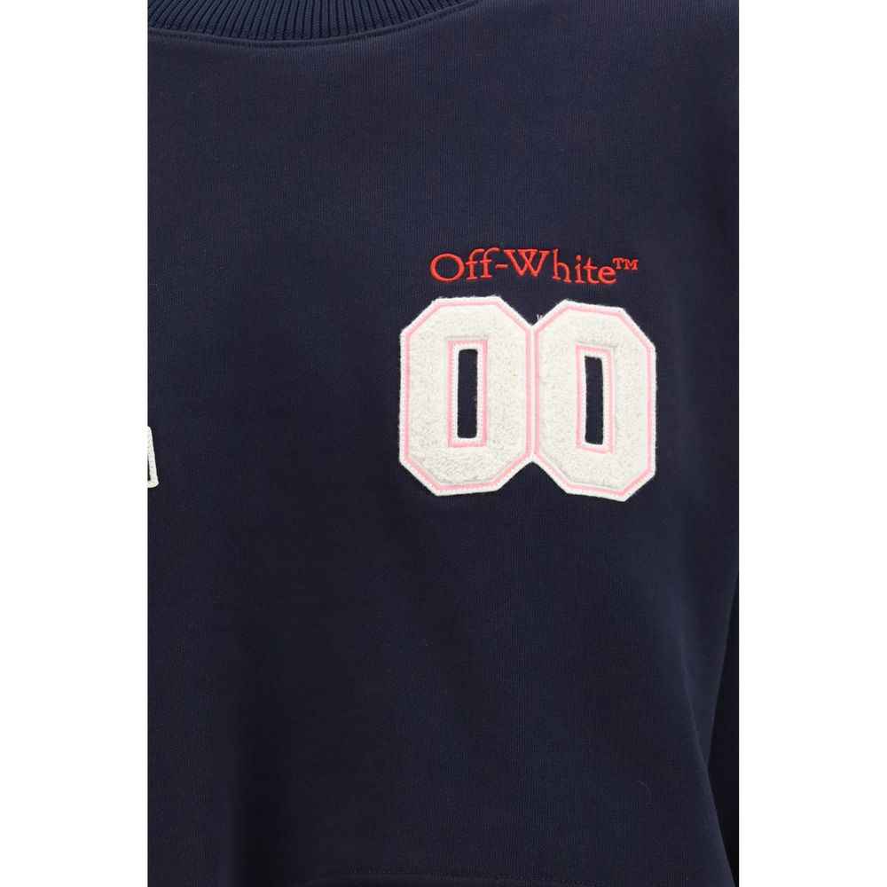Off-White Blue Cotton Sweatshirt