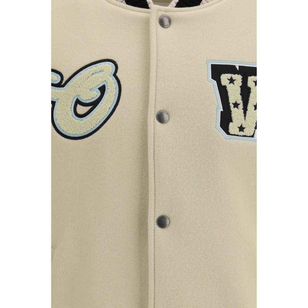 Off-White Beige Wool Bomber