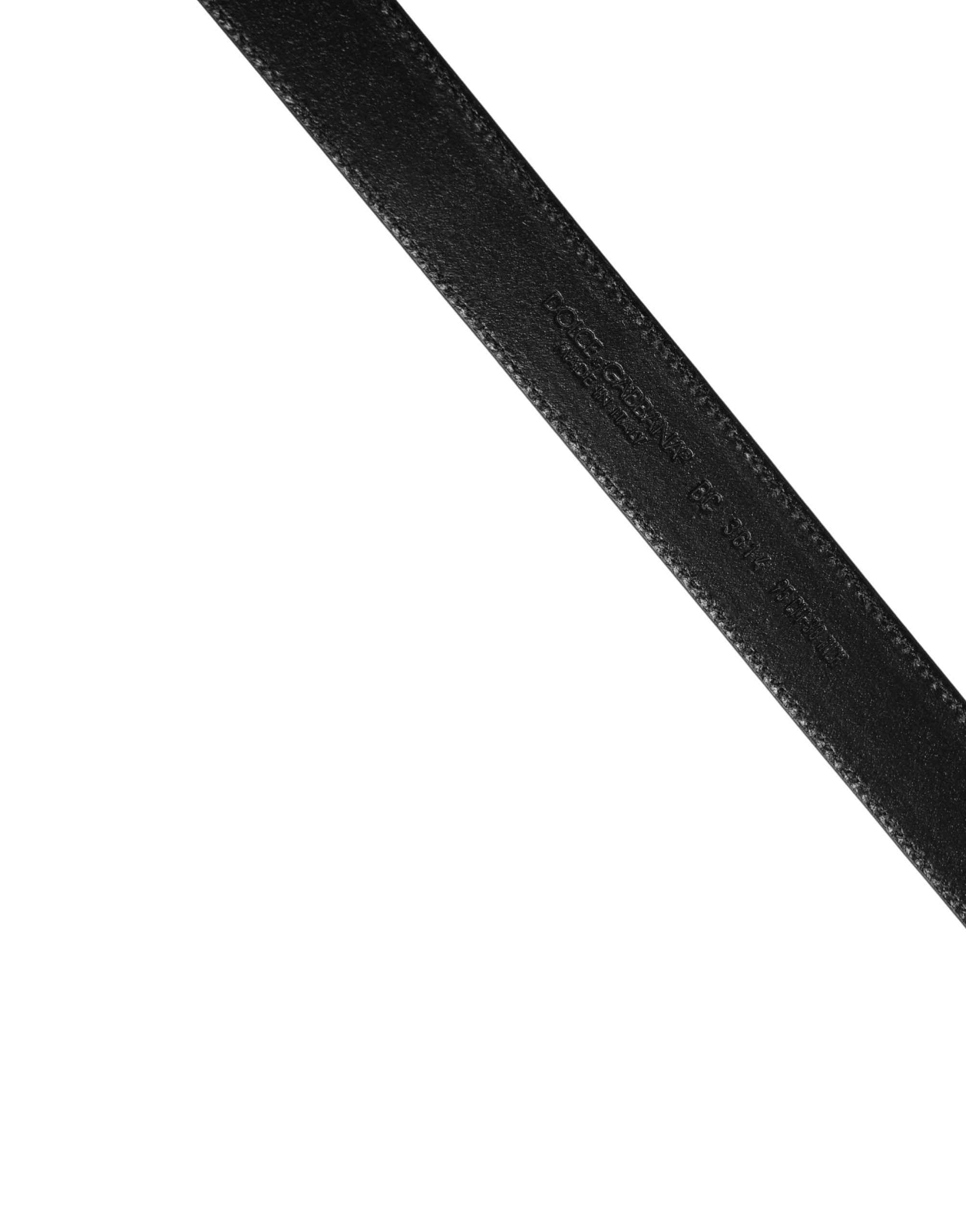 Dolce & Gabbana Men Brown Classic Leather Metal Buckle Belt