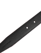 Dolce & Gabbana Men Pink Classic Leather Metal Buckle Belt