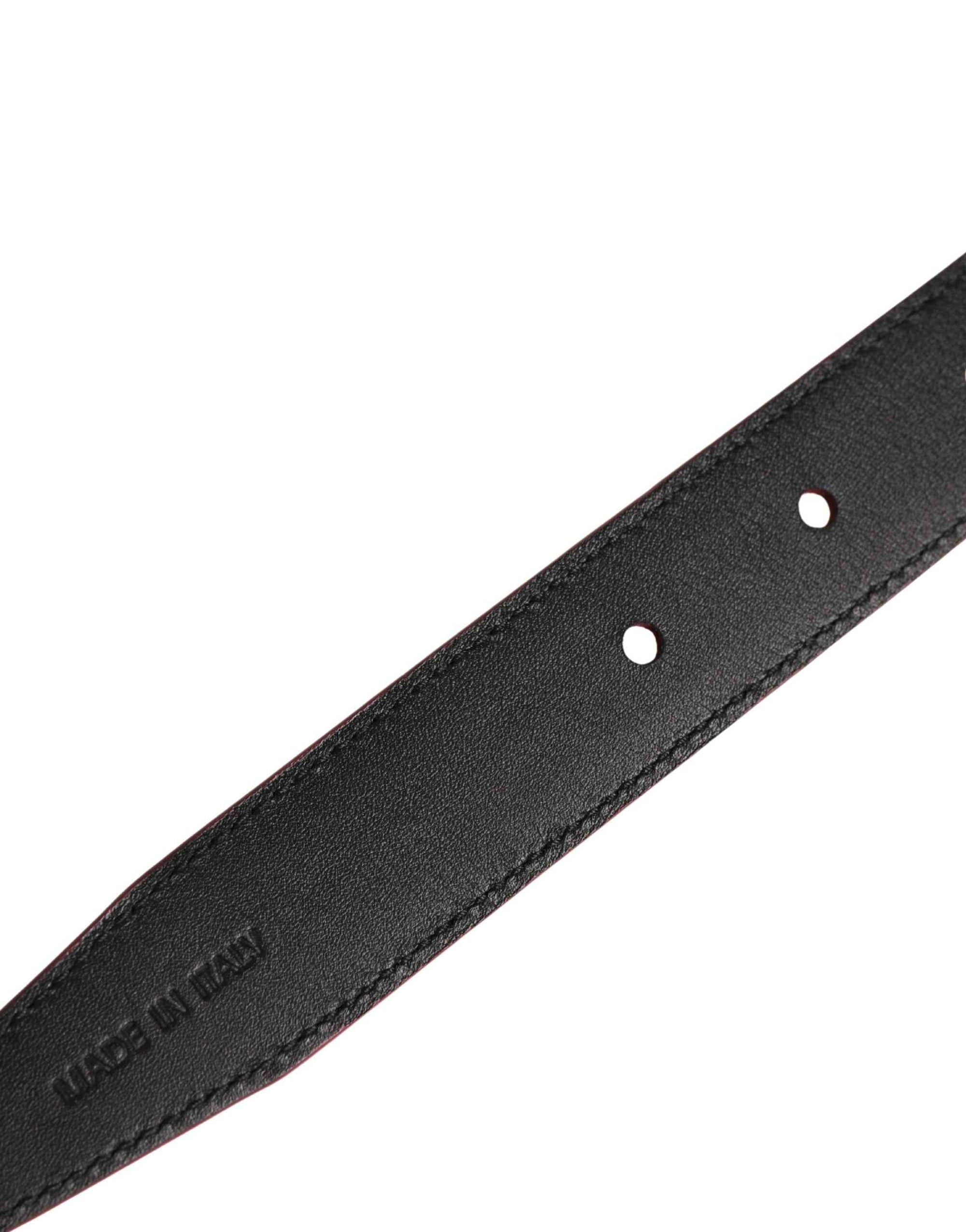 Dolce & Gabbana Men Pink Classic Leather Metal Buckle Belt