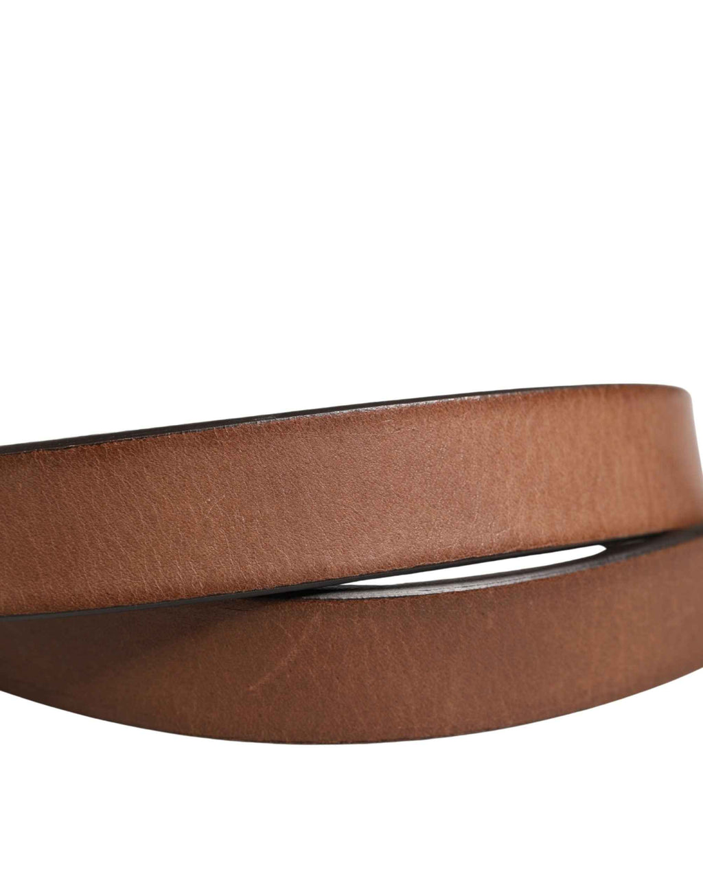 Dolce & Gabbana Men Brown Classic Leather Metal Buckle Belt