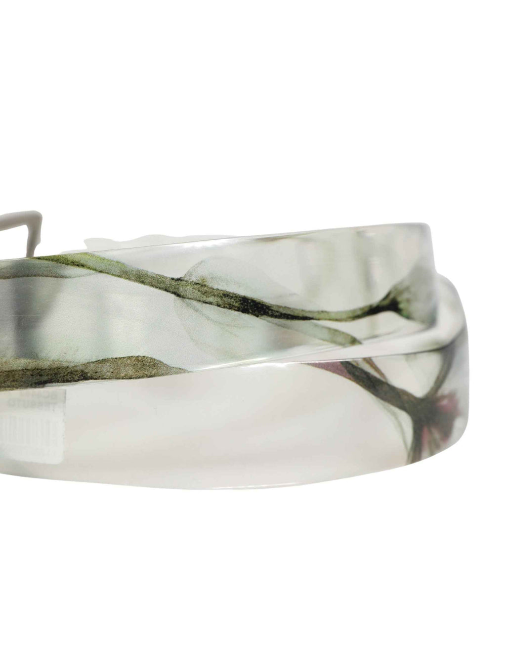 Dolce & Gabbana Men White Floral PVC Silver Metal Buckle Belt