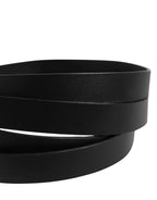 Dolce & Gabbana Black Double Strap Leather Silver Buckle Belt