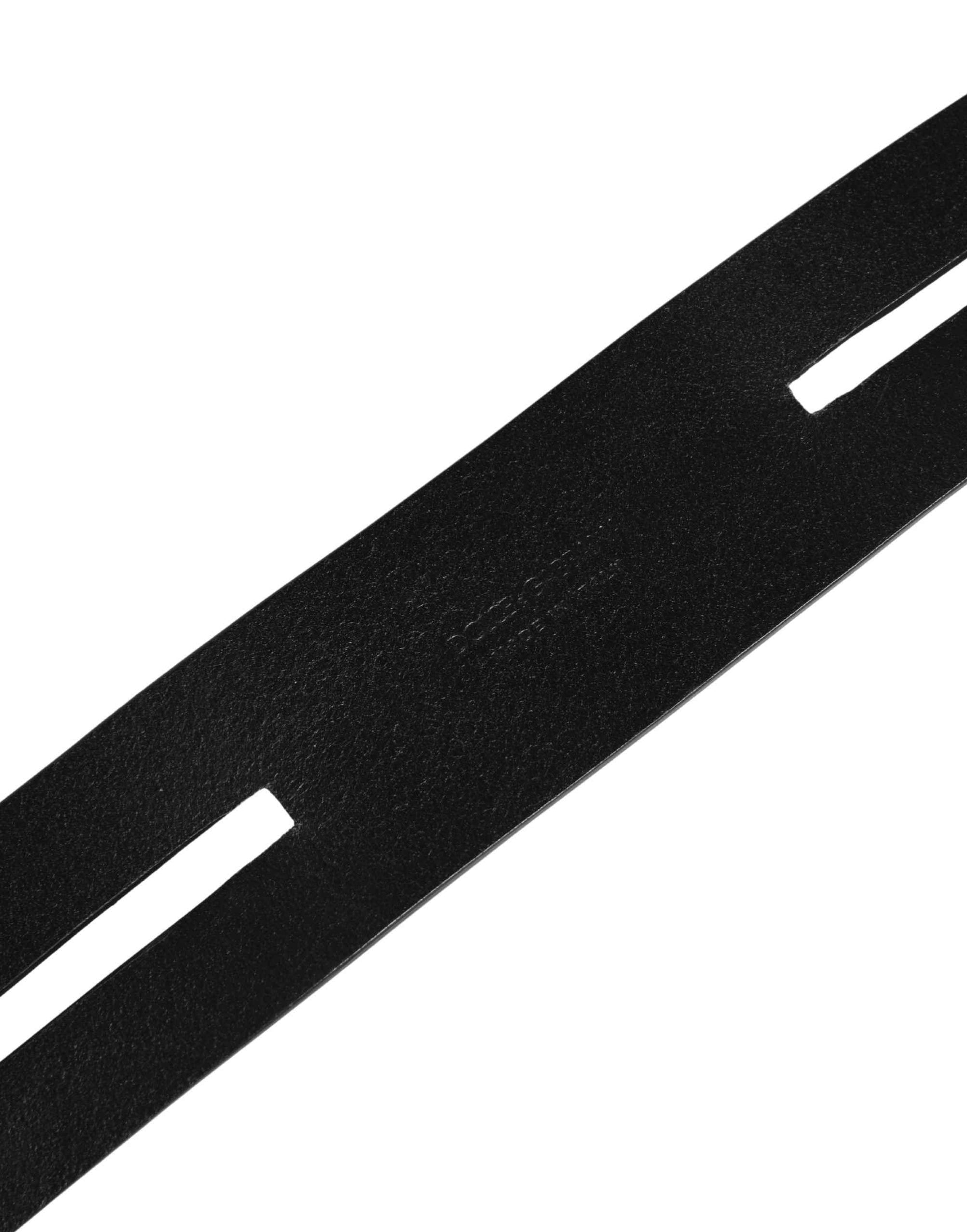 Dolce & Gabbana Black Double Strap Leather Silver Buckle Belt