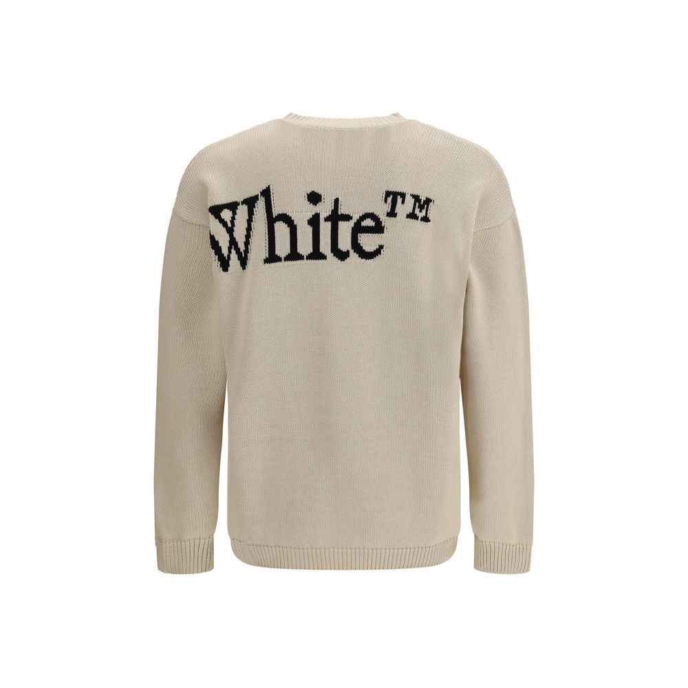 Off-White Beige Cotton Sweatshirt
