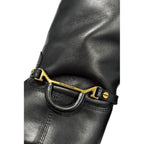 Borbonese Black Leather Women Boot