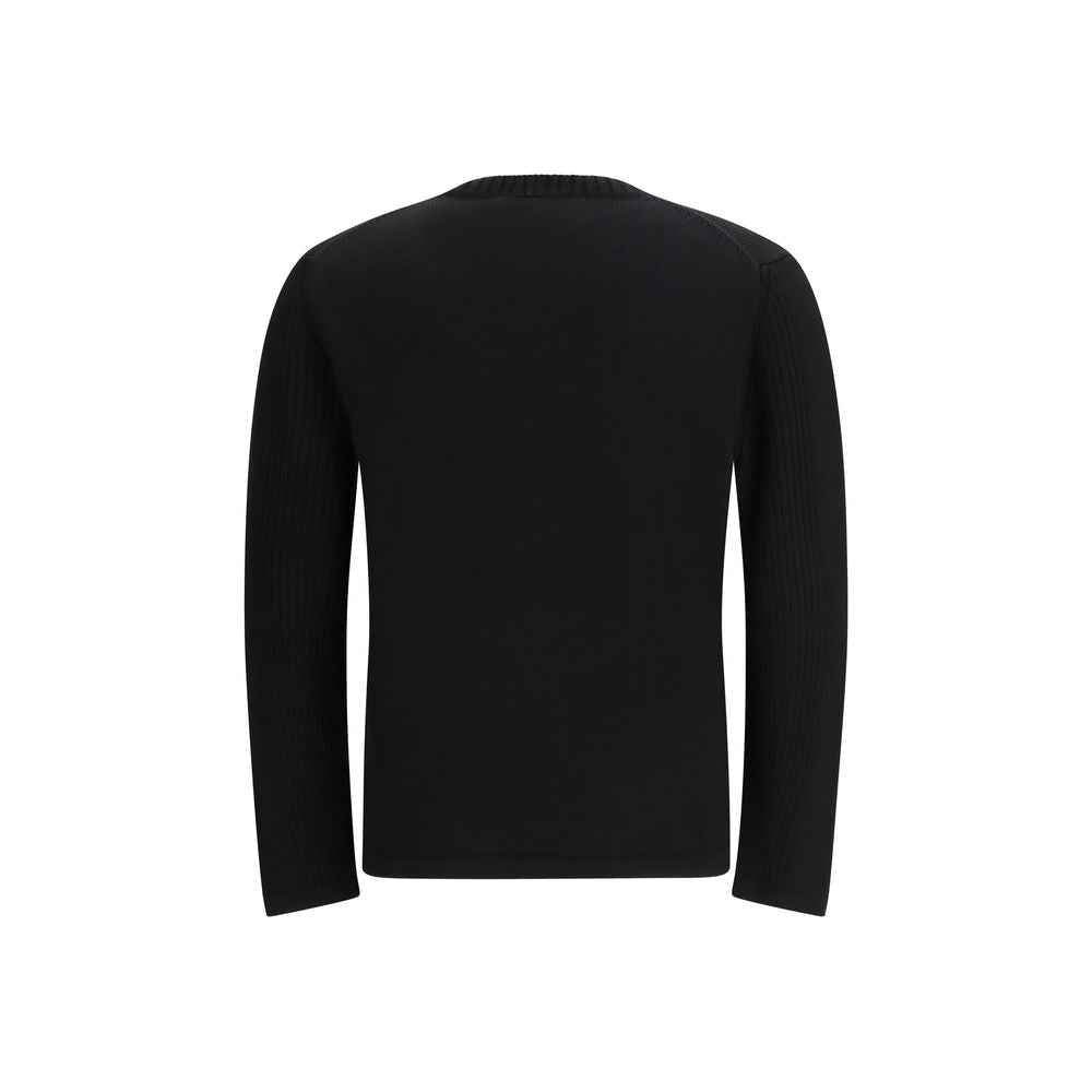 Prada Black Fleece Wool Sweatshirt