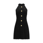 Balmain Black Viscose Cocktail Dress