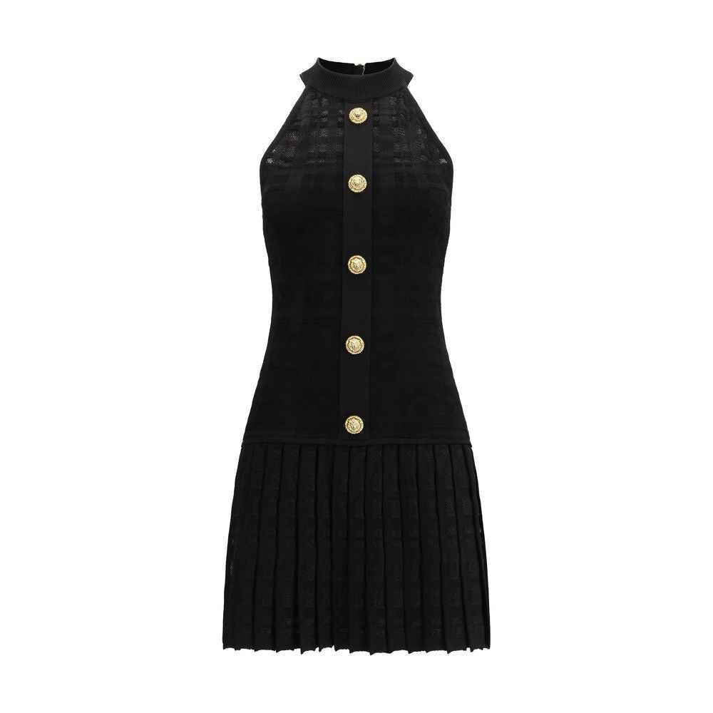 Balmain Black Viscose Cocktail Dress