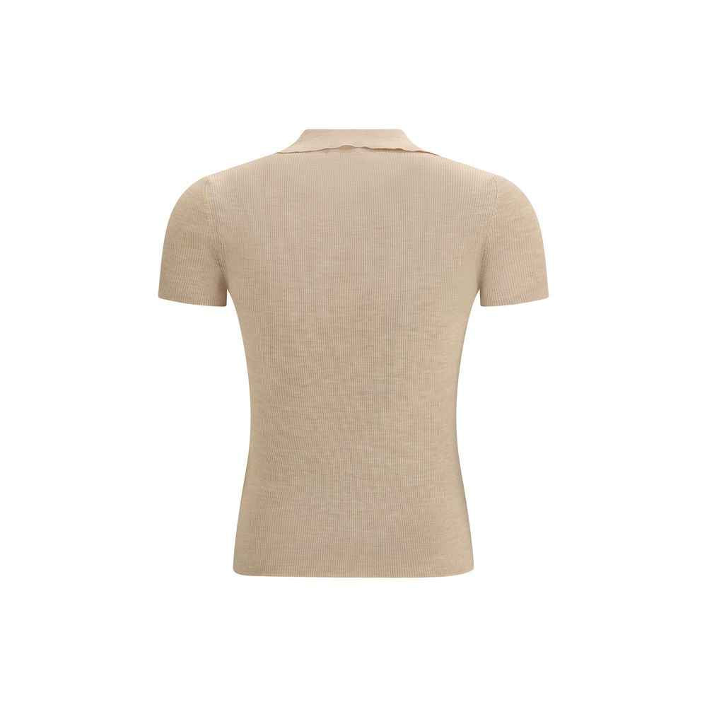 Max Mara Beige Fleece Wool Blouse