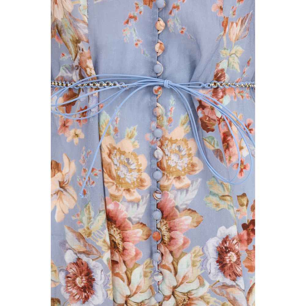 Zimmermann Multicolor Linen Long Dress
