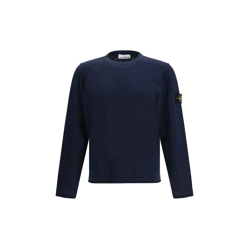 Stone Island Blue Cotton Sweatshirt