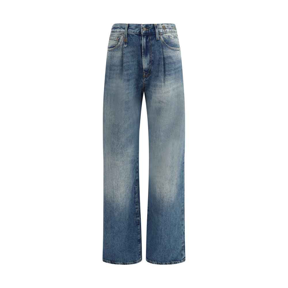R13 Blue Cotton Jeans Denim
