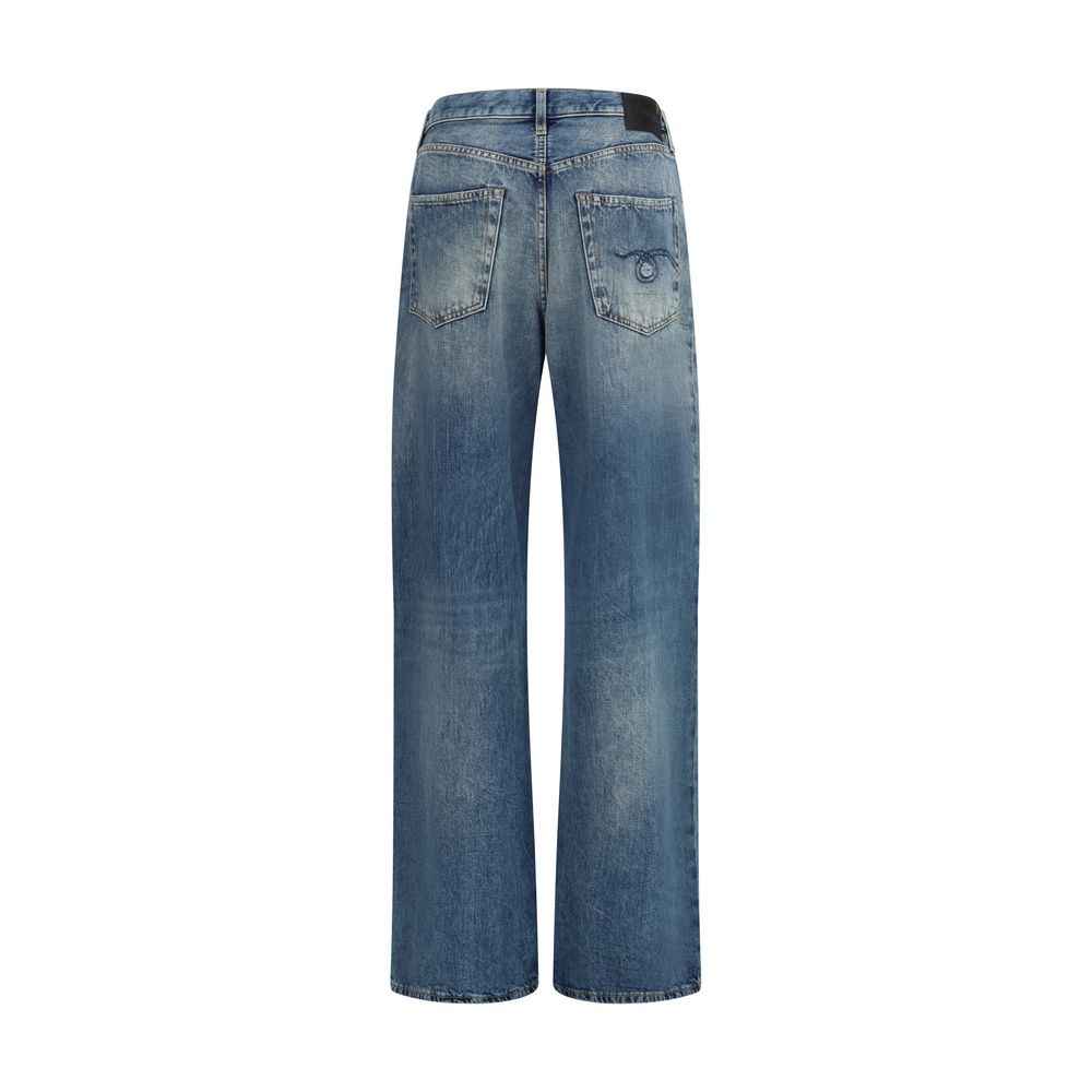 R13 Blue Cotton Jeans Denim