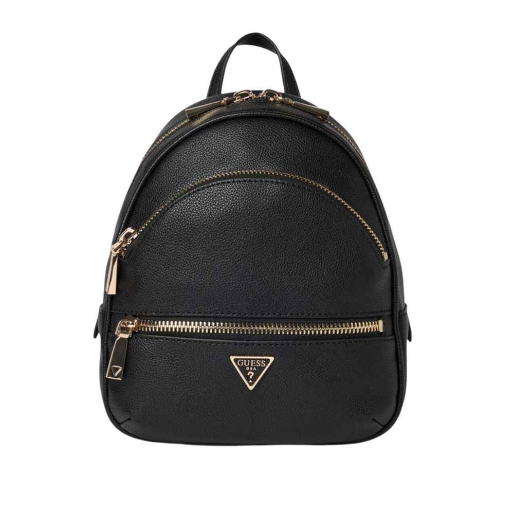 Guess Jeans Nero Poliuretano Women Backpack