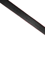 Dolce & Gabbana Men Burgundy Velvet Cotton Metal Buckle Belt