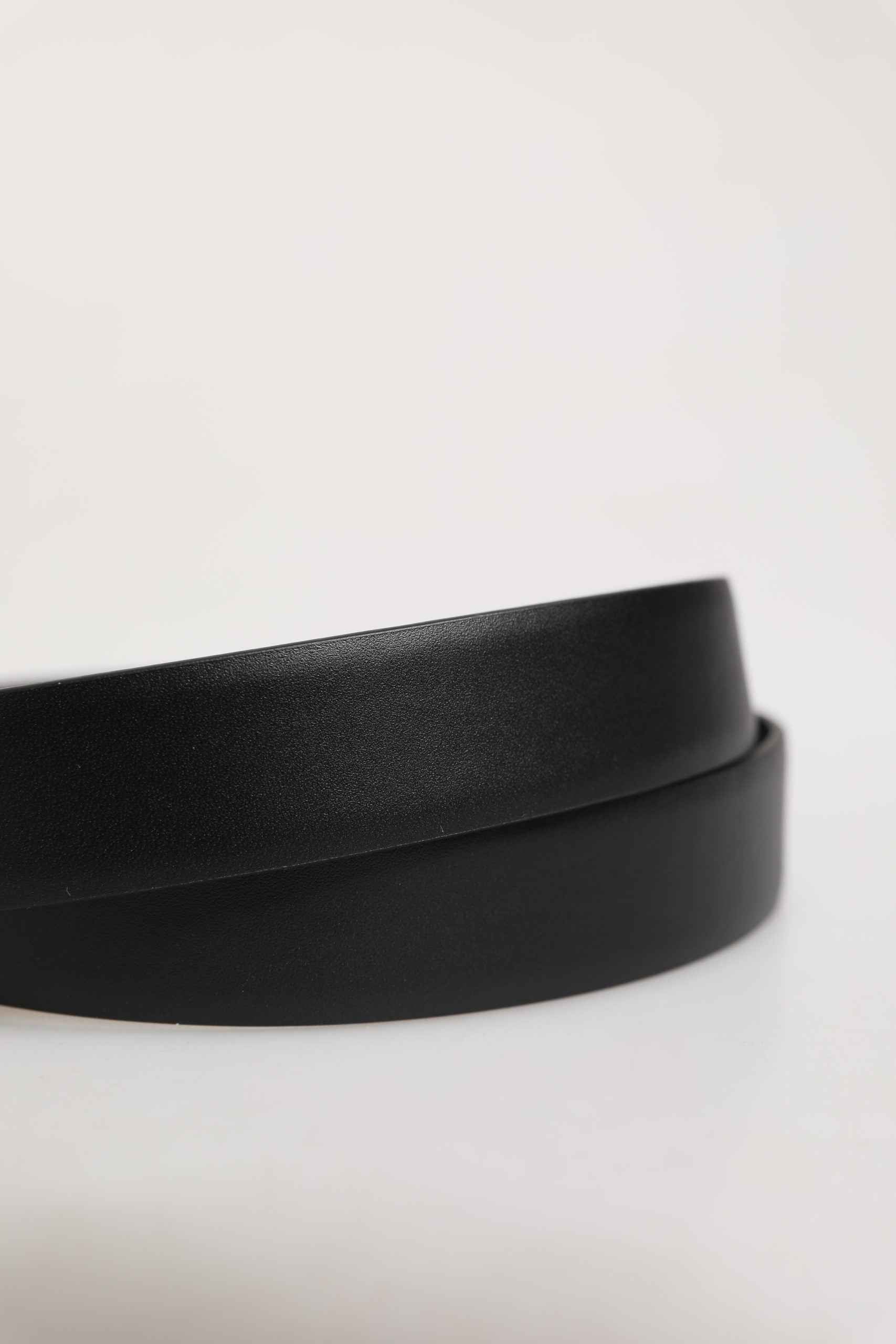 Dolce & Gabbana Men Black Classic Leather Metal Buckle Belt