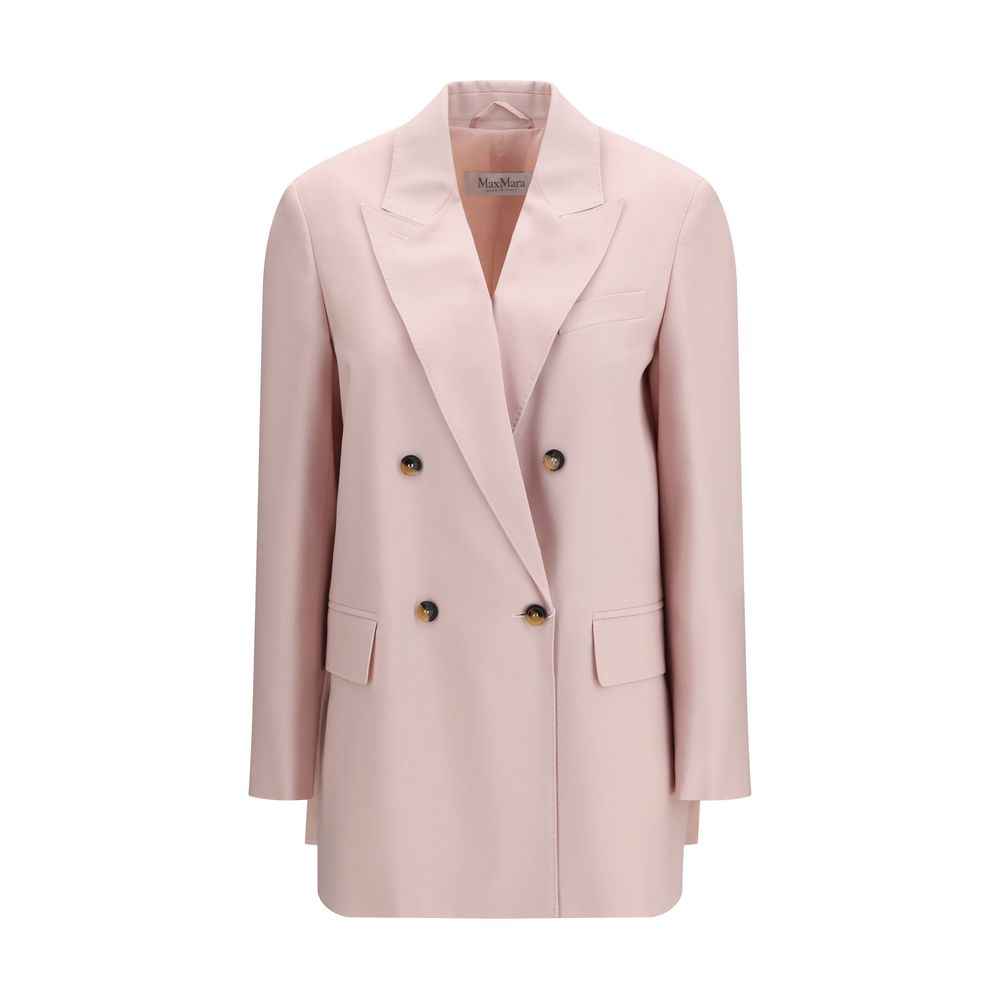 Max Mara Multicolor Fleece Wool Blazer