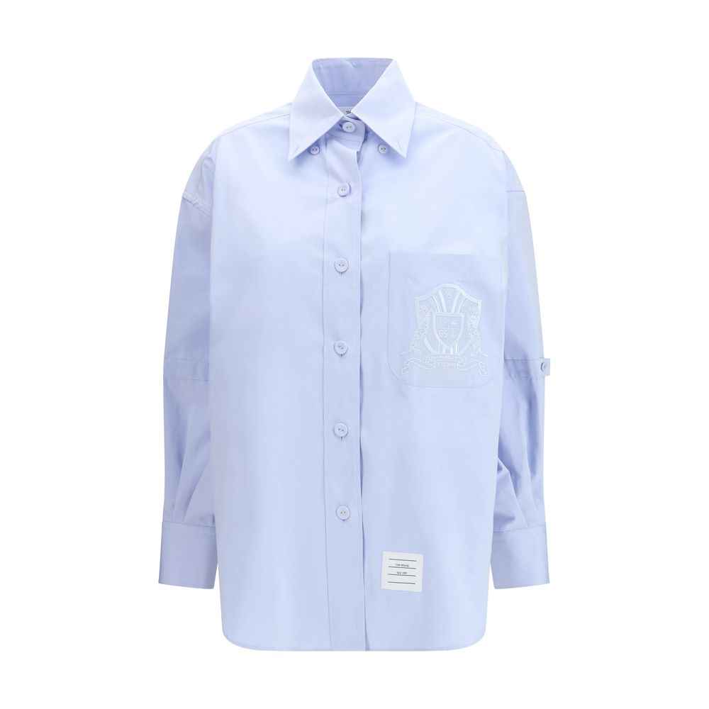 Thom Browne Blue Cotton Shirt