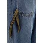 Darkpark Blue Cotton Relaxed Fit Jeans