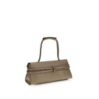 Moschino Beige Calf Leather Bos Taurus Handbag